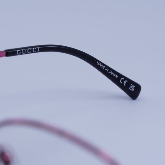 Gucci GG1853O 003 Eyeglasses Fuchsia with GG Pattern 54mm Cat Eye Frame - Picture 6 of 9